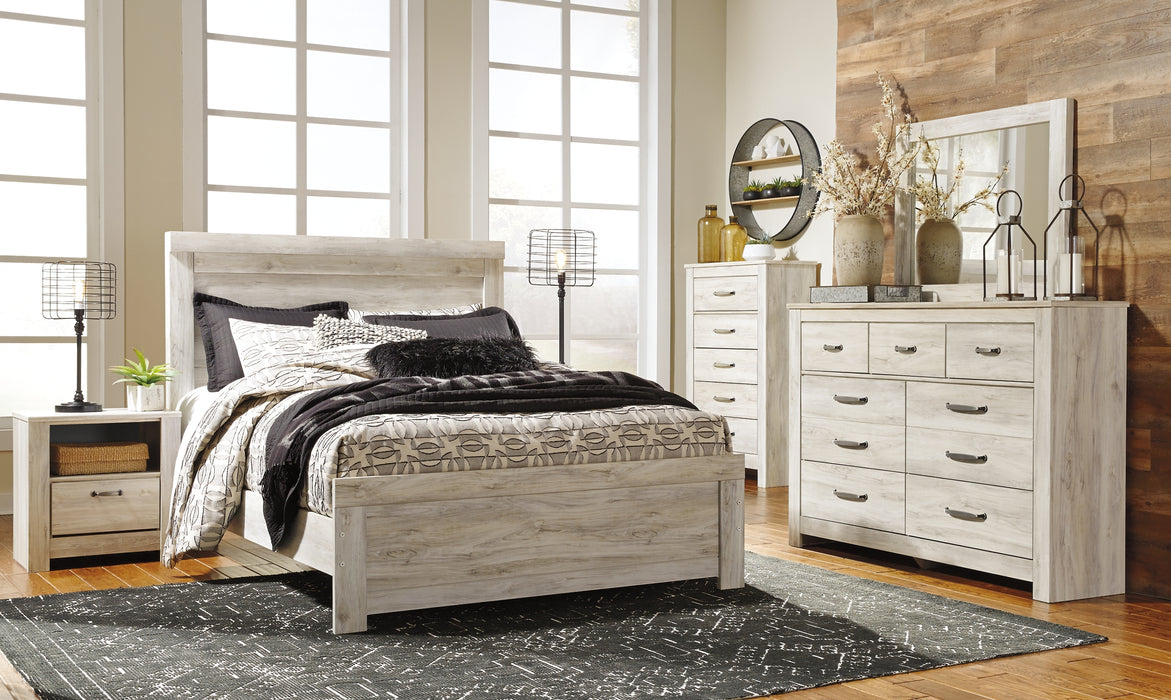 Bellaby  Panel Bed With Mirrored Dresser