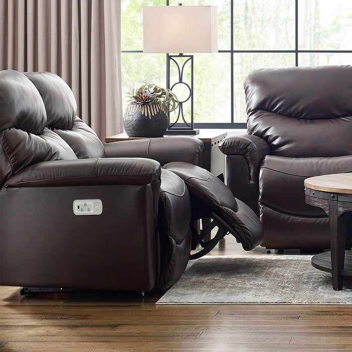 James Power Reclining Loveseat w/ Headrest