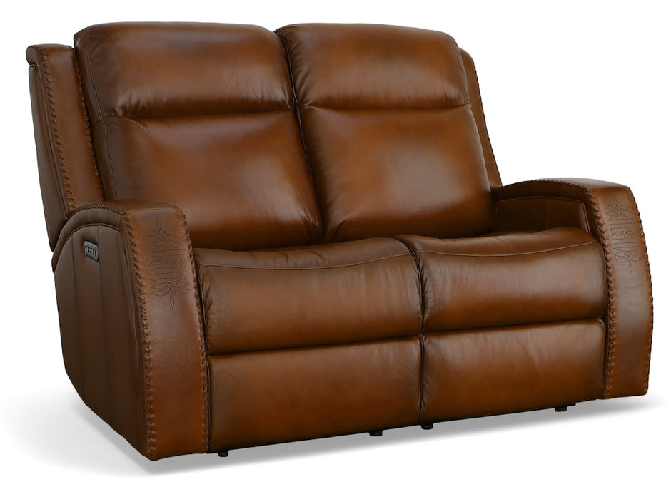 Mustang Power Reclining Loveseat with Power Headrests