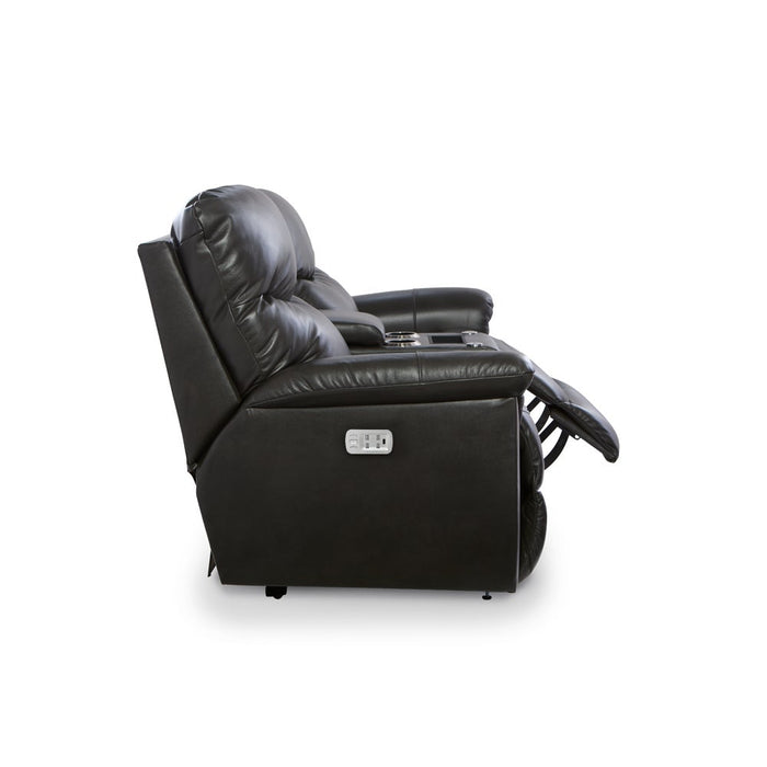 James Power Reclining Loveseat w/ Headrest, Lumbar & Console