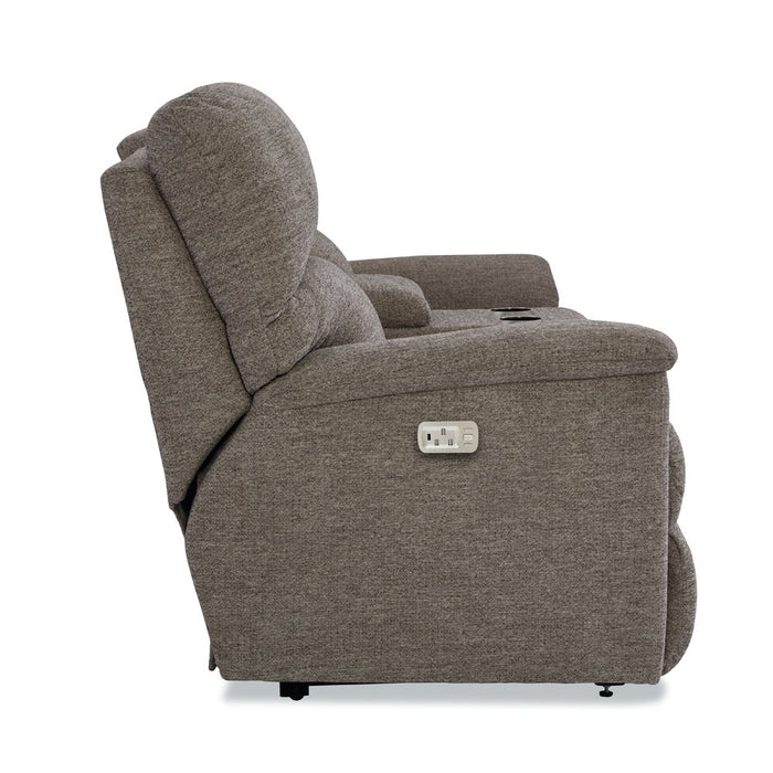 Brooks Power Reclining Loveseat w/ Headrest & Console