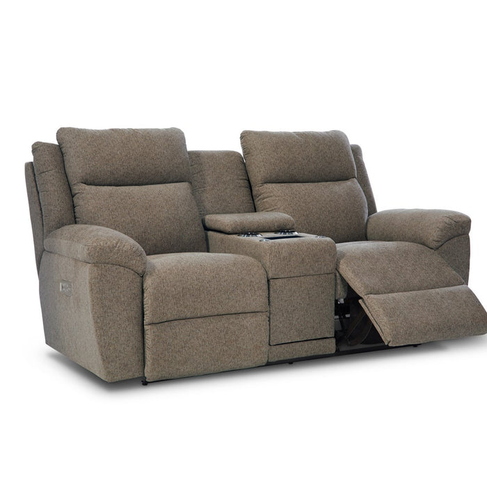 Joel Power Reclining Loveseat w/ Headrest, Lumbar & Console