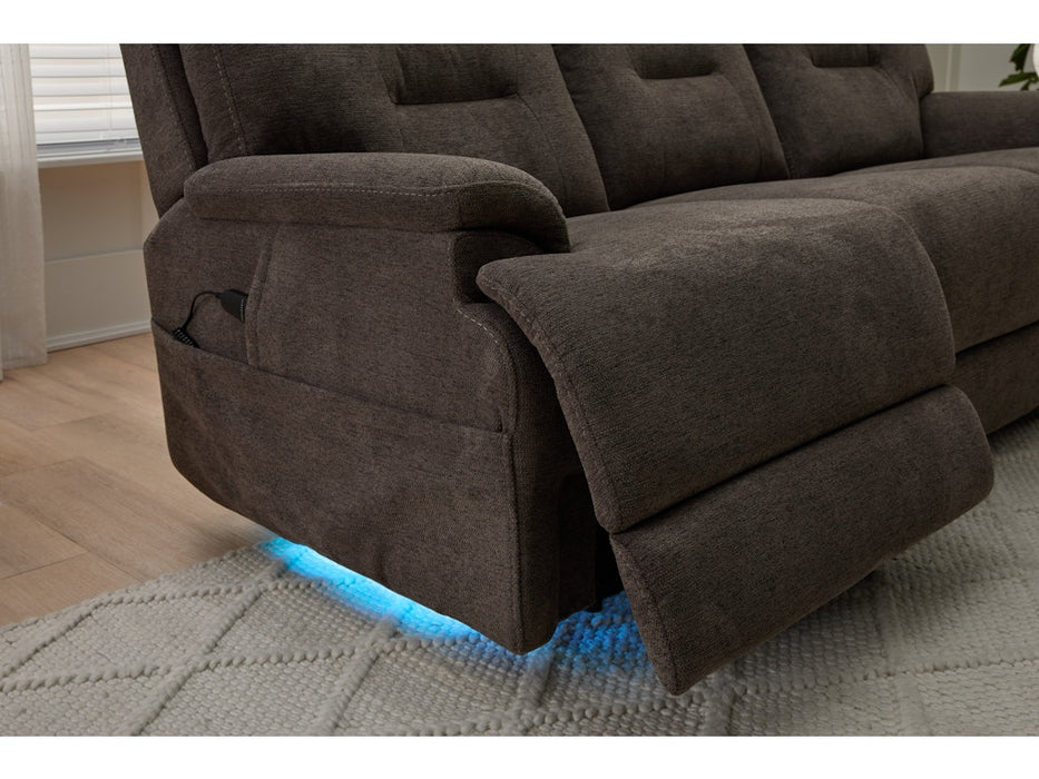 Zofa Power Reclining Sofa with Cnsl and Power Headrests/Lumbar/Heat/Mass