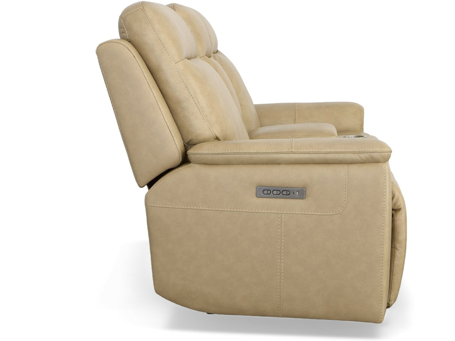 Odell Power Reclining Loveseat with Console and Power Headrests and Lumbar