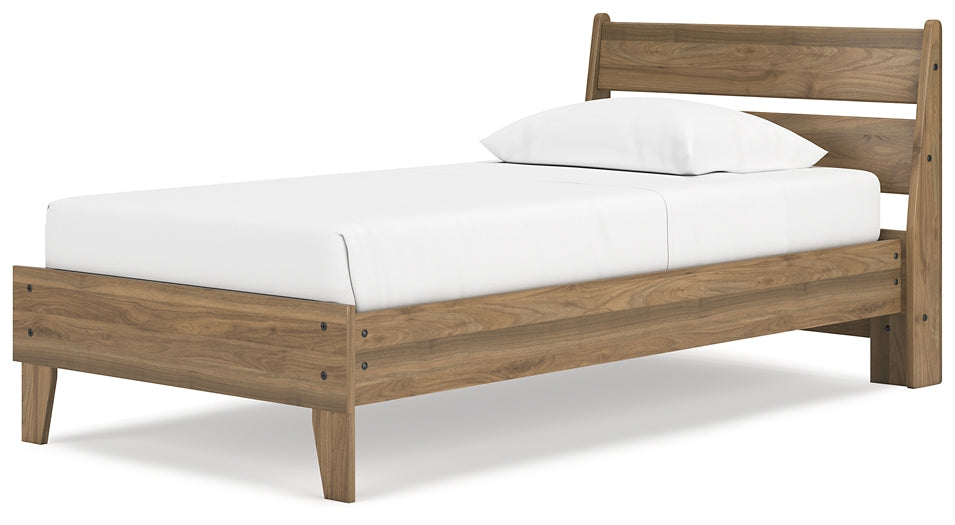 Deanlow Twin Platform Panel Bed with Nightstand