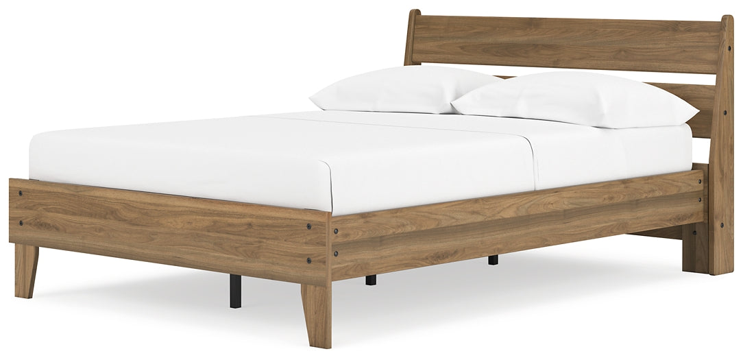 Deanlow Full Platform Panel Bed with Dresser, Chest and Nightstand