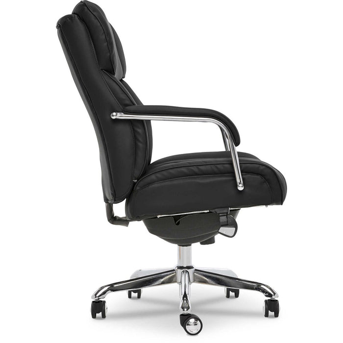 Sutherland Quilted Leather Office Chair, Jet Black