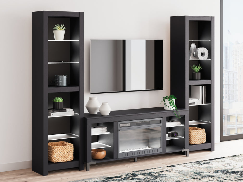 Cayberry 3-Piece Entertainment Center with Electric Fireplace