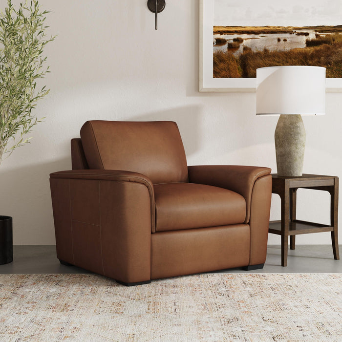 Henry Caramel Leather Chair