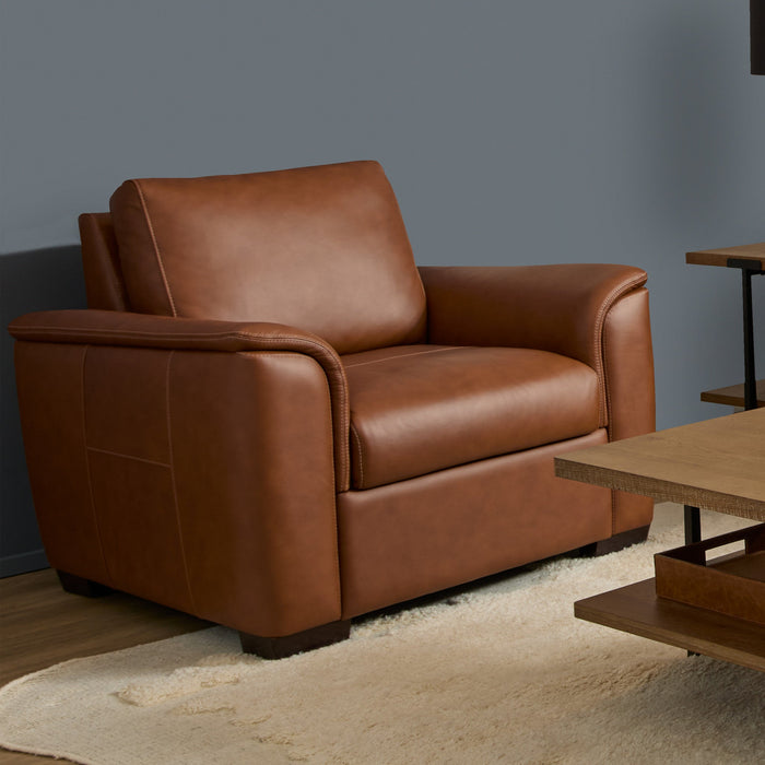 Henry Caramel Leather Chair