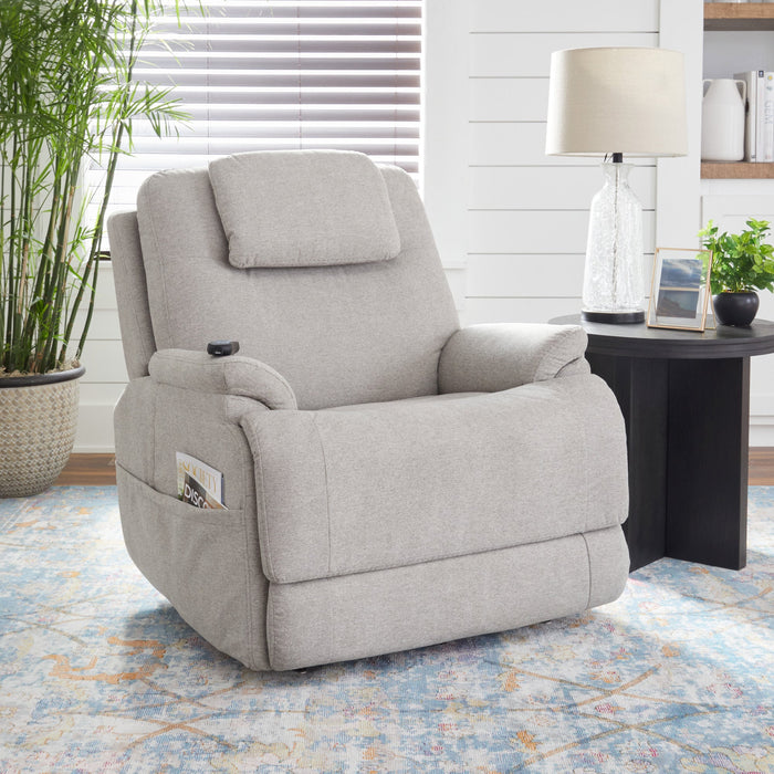 Zecliner Model 2 Petite Dove Fabric Power Sleep Chair