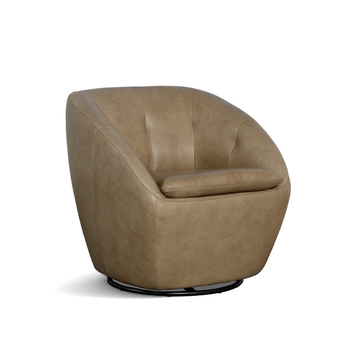 Wade Barley Leather Swivel Chair