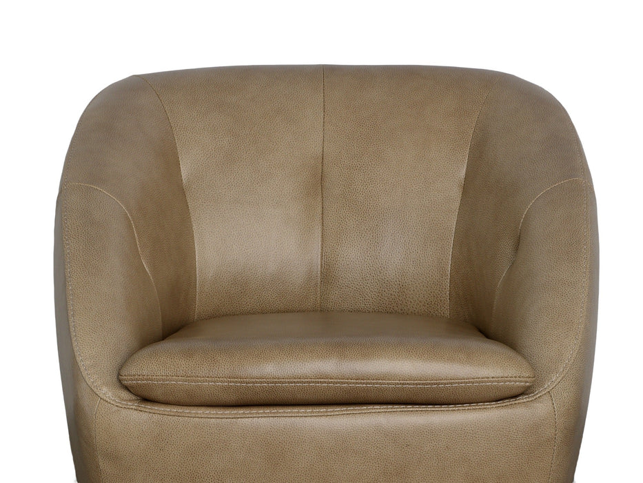 Wade Barley Leather Swivel Chair