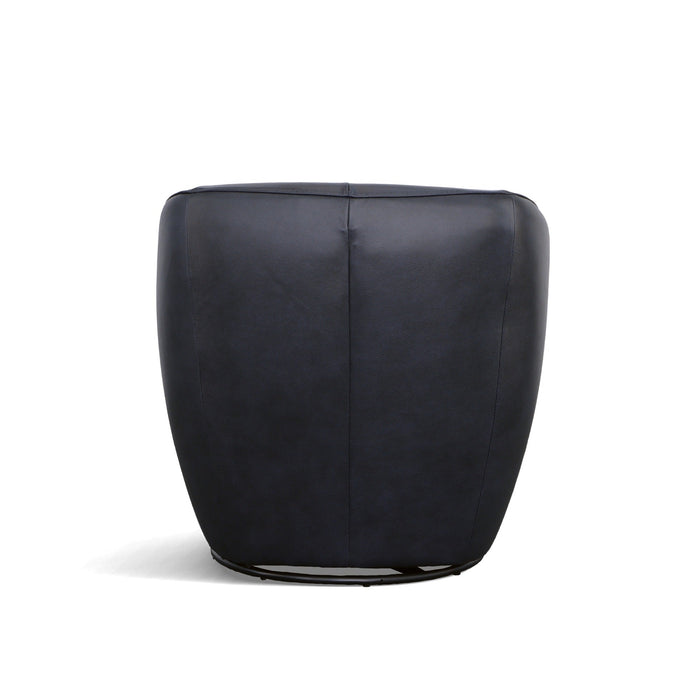 Wade Midnight Leather Swivel Chair