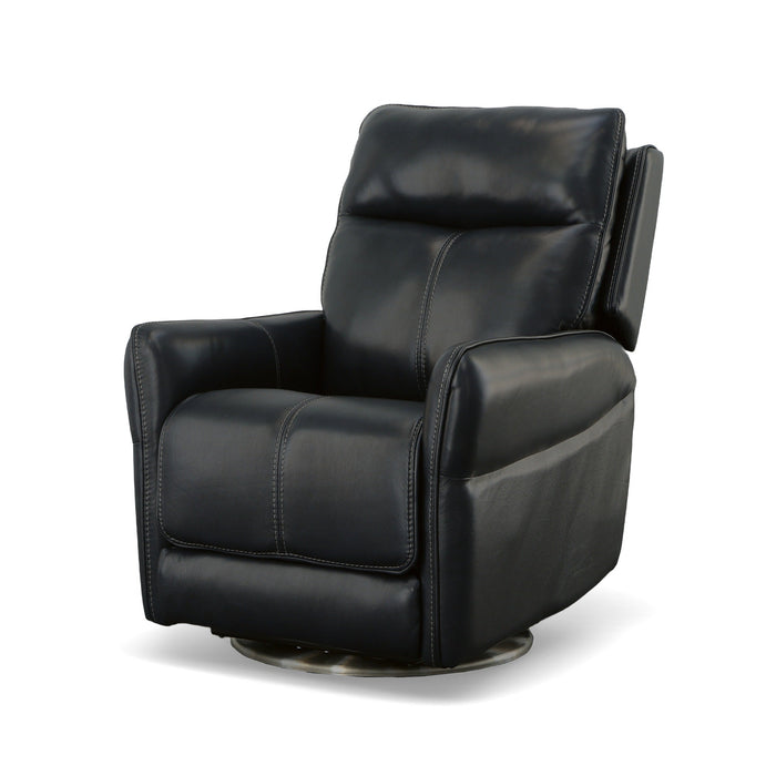 Spin Ocean Leather Power Swivel Recliner with Power Headrest