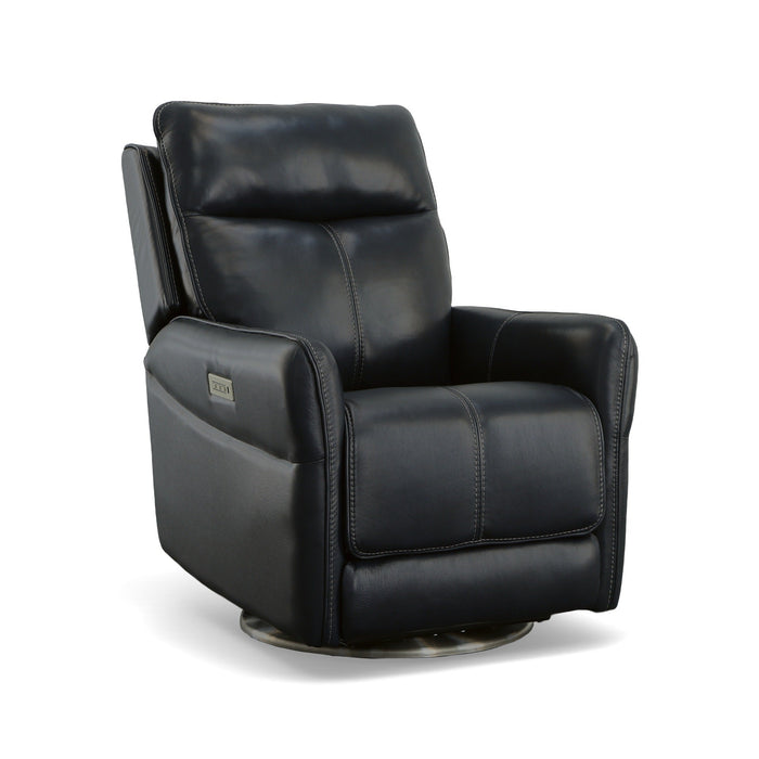 Spin Ocean Leather Power Swivel Recliner with Power Headrest