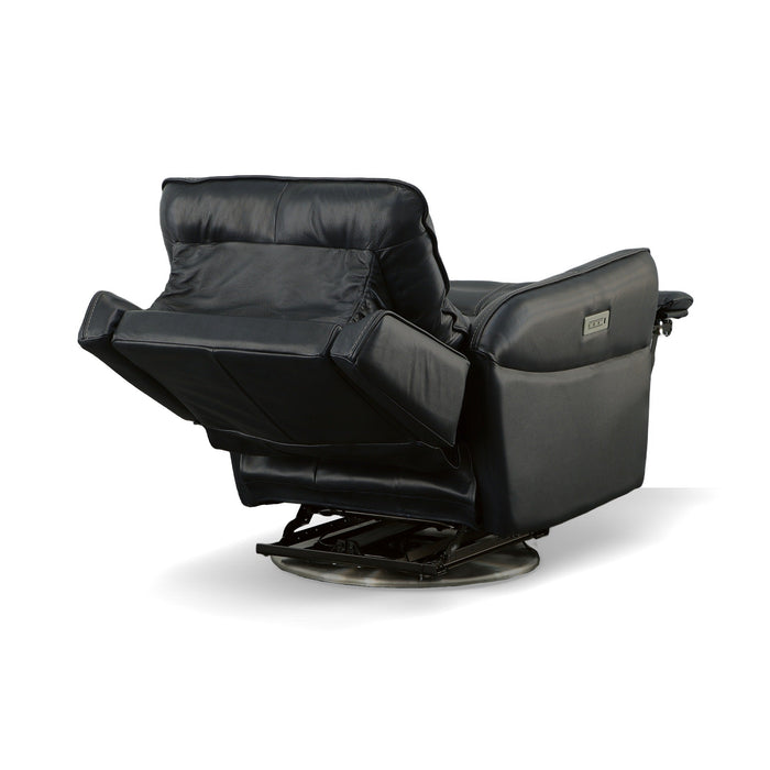 Spin Ocean Leather Power Swivel Recliner with Power Headrest