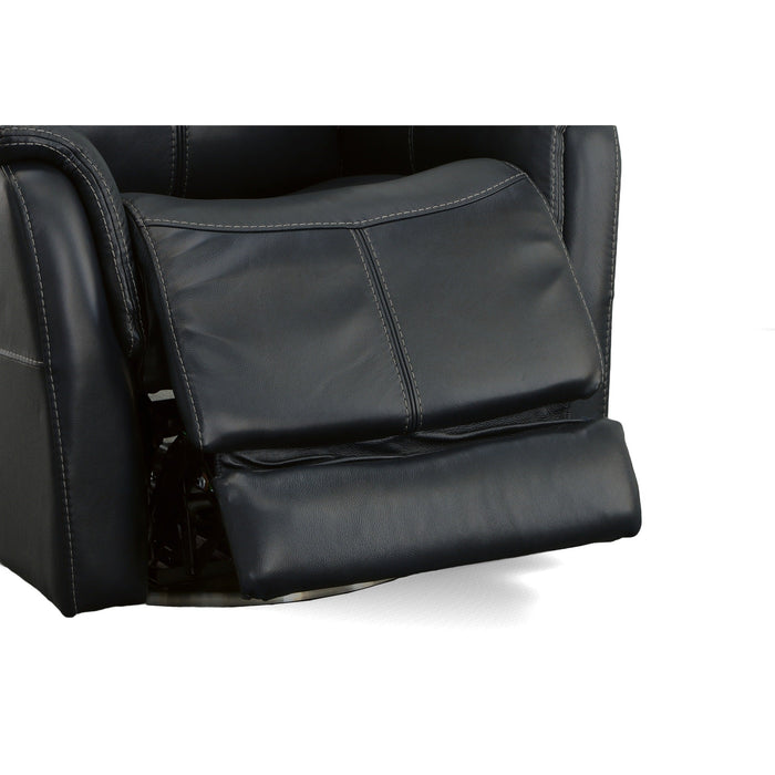 View Ocean Leather Power Swivel Recliner with Power Headrest