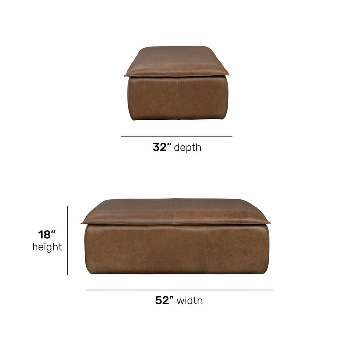 Crawford Chestnut Rectangular Storage Ottoman