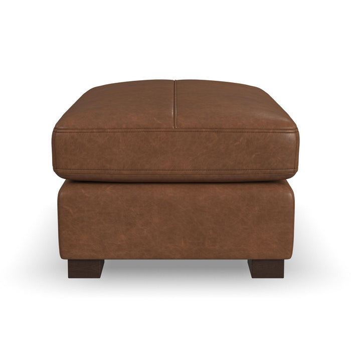 Endurance Chestnut Leather Ottoman