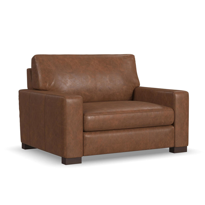 Endurance Chestnut Leather Ottoman