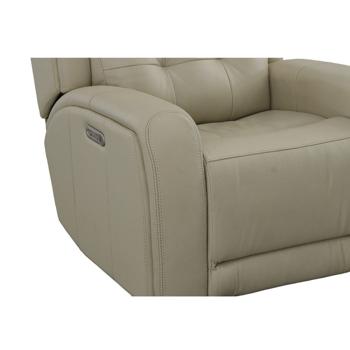 Grant Ivory Leather Power Gliding Recliner with Power Headrest