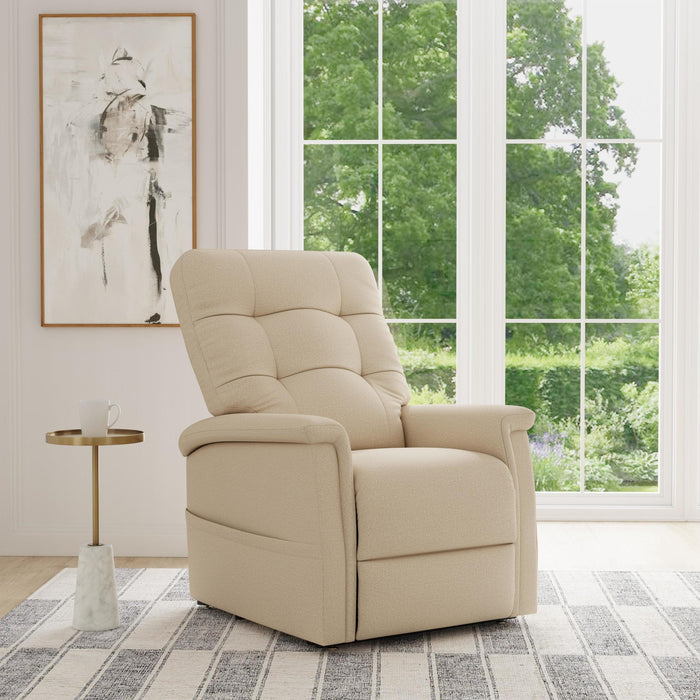 Diana Tan Fabric Power Lift Recliner