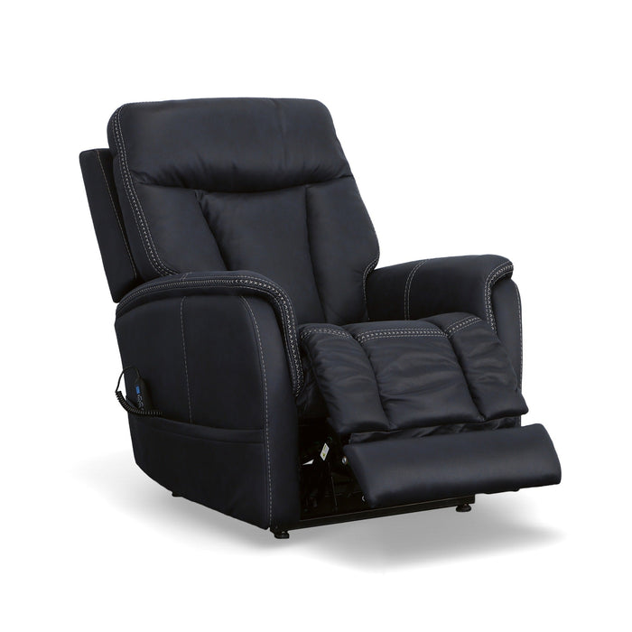 Atlas Ocean Fabric Power Lift Recliner with Power Headrest & Lumbar