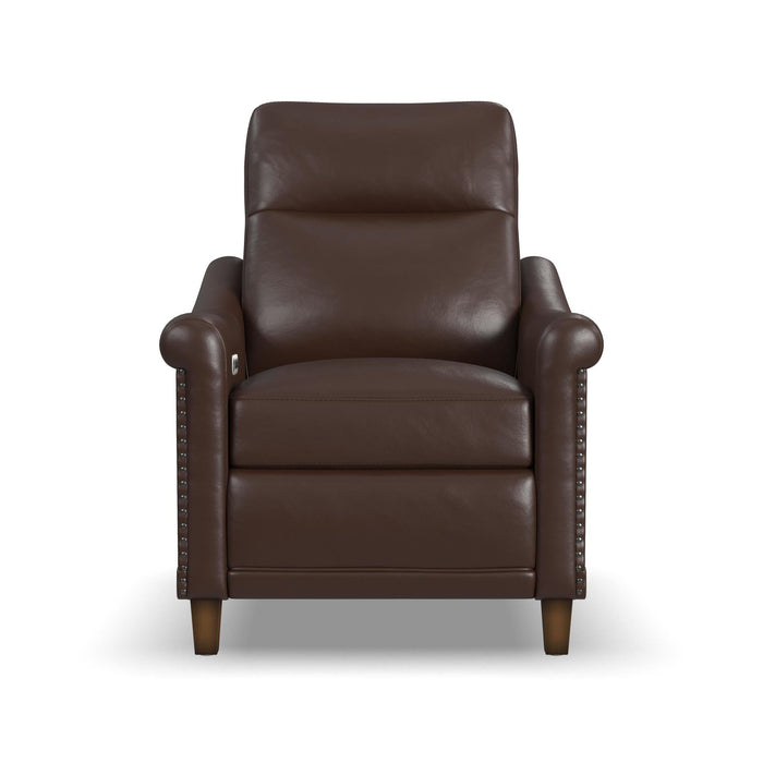 Elizabeth Brunette Leather Power Recliner with Power Headrest