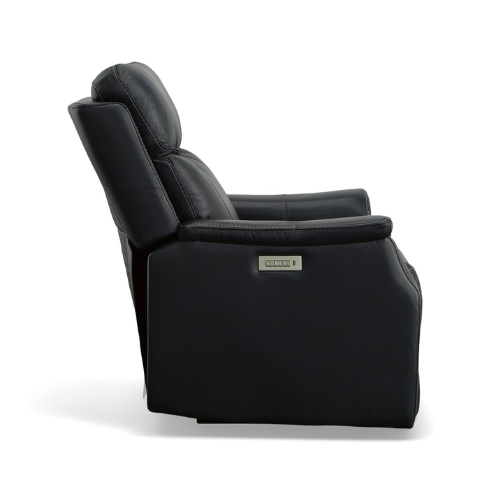 Easton Ocean Leather Power Recliner with Power Headrest & Lumbar