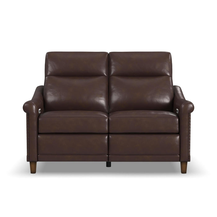 Elizabeth Brunette Leather Power Recliner with Power Headrest