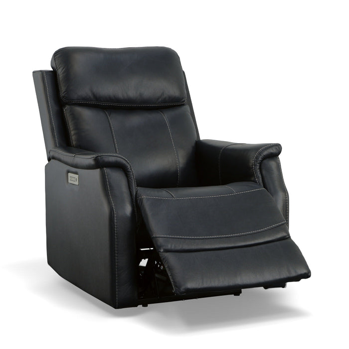 Easton Ocean Leather Power Recliner with Power Headrest & Lumbar