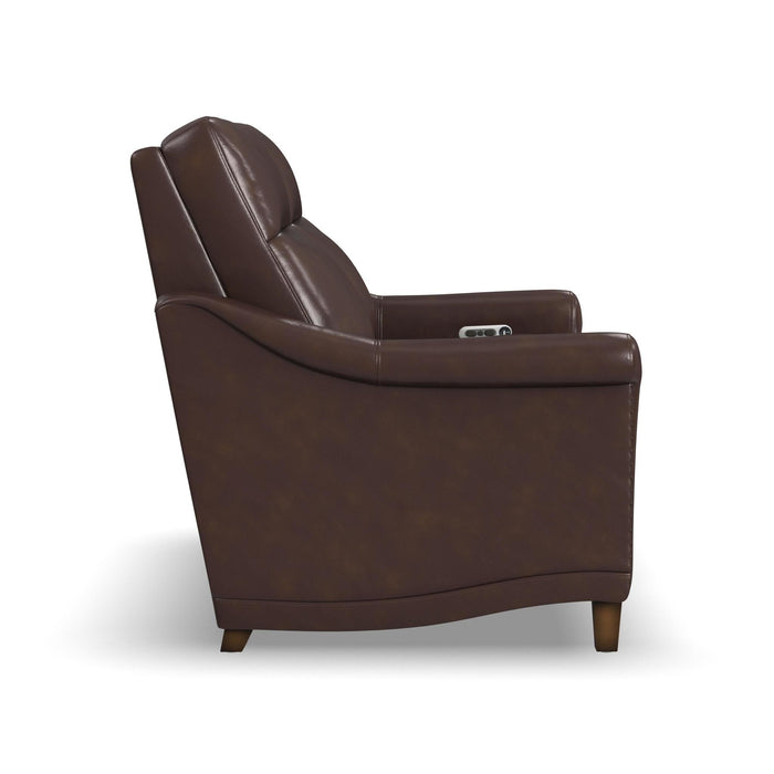 Elizabeth Brunette Leather Power Recliner with Power Headrest