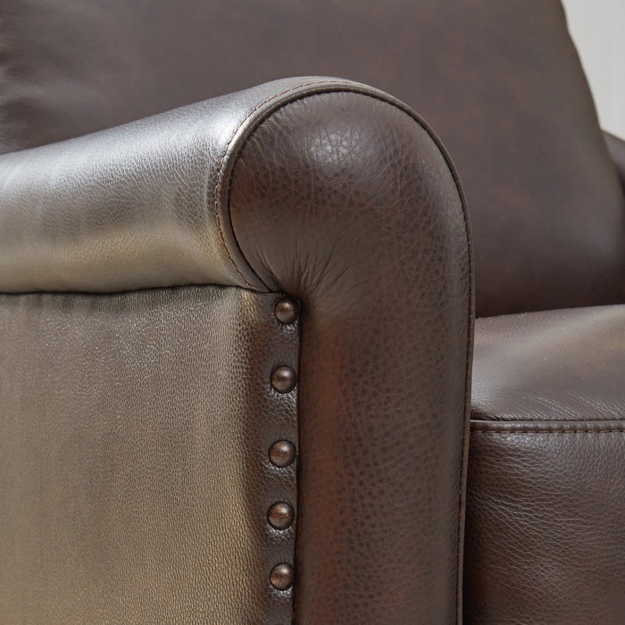 Elizabeth Brunette Leather Power Recliner with Power Headrest