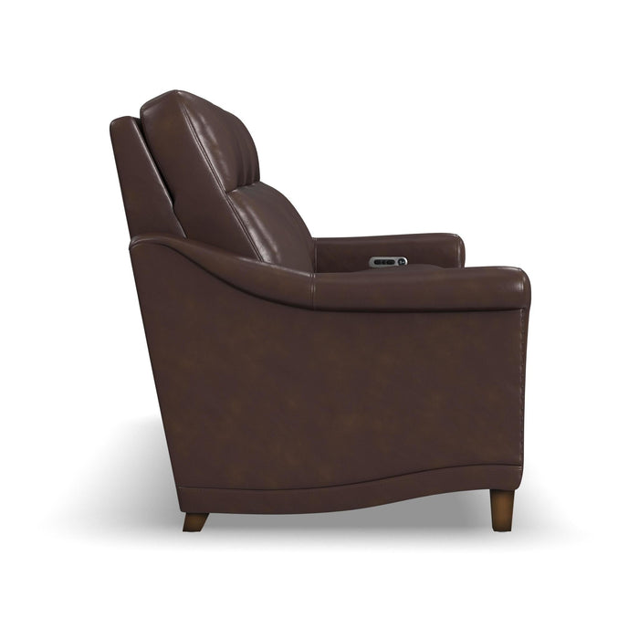 Elizabeth Brunette Leather Power Recliner with Power Headrest