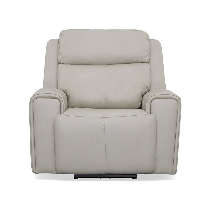 Barnett Leather Power Recliner with Power Headrest & Lumbar