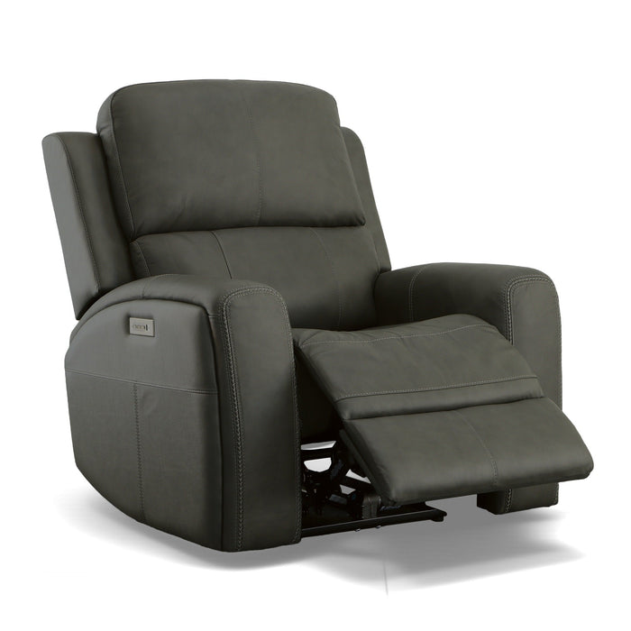 Linden Leather Power Recliner with Power Headrest & Lumbar