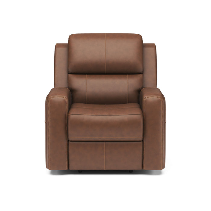 Linden Leather Power Recliner with Power Headrest & Lumbar