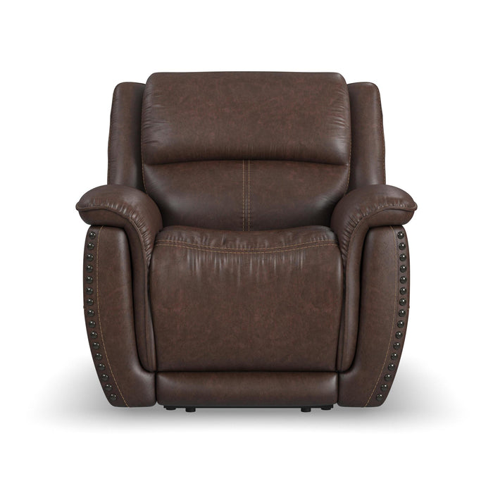 Beau Sable Fabric Power Recliner with Power Headrest