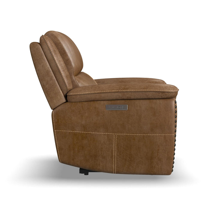 Beau Silt Fabric Power Recliner with Power Headrest