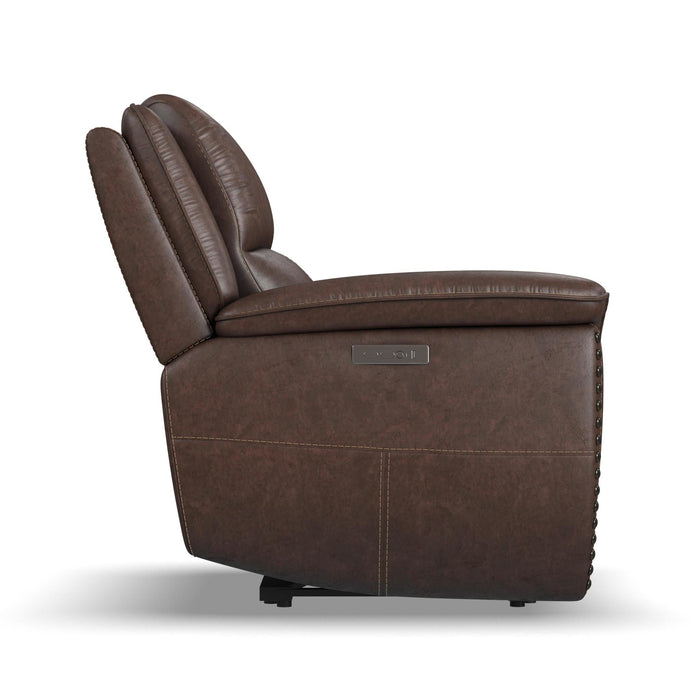 Beau Sable Fabric Power Recliner with Power Headrest