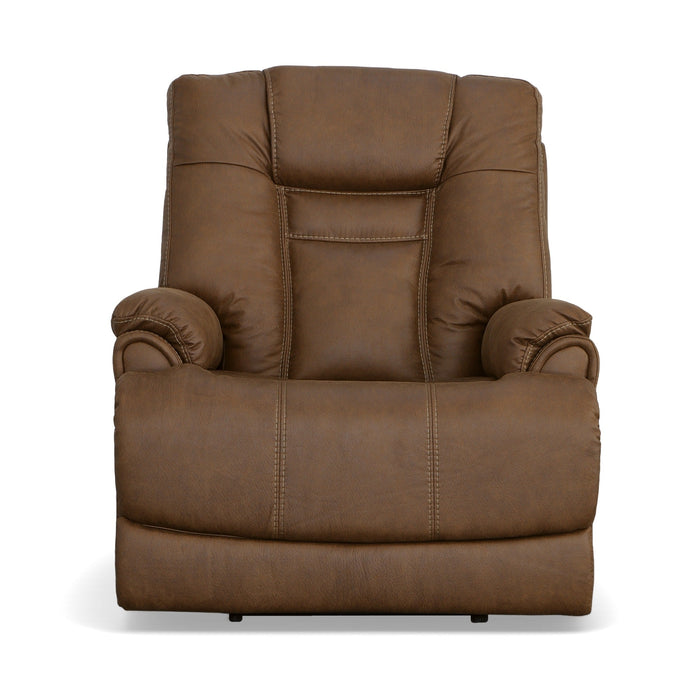 Marley Sepia Fabric Power Recliner with Power Headrest