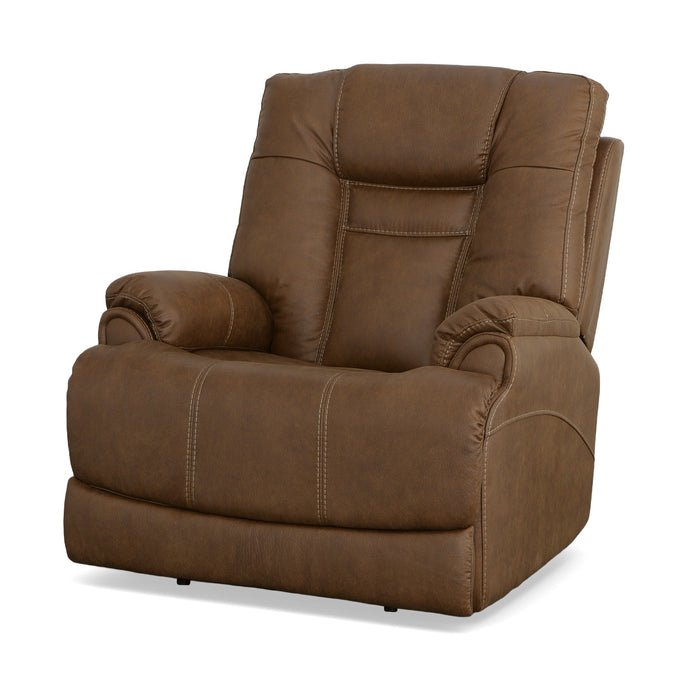 Marley Sepia Fabric Power Recliner with Power Headrest