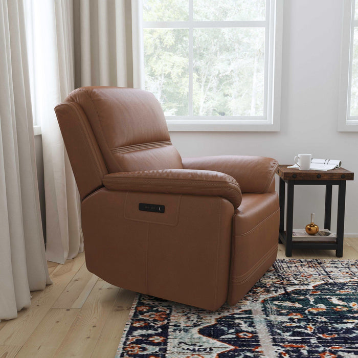 Jackson Whiskey Leather Power Recliner with Power Headrest