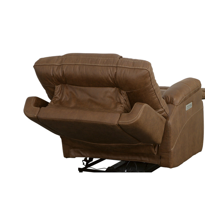 Marley Sepia Fabric Power Recliner with Power Headrest