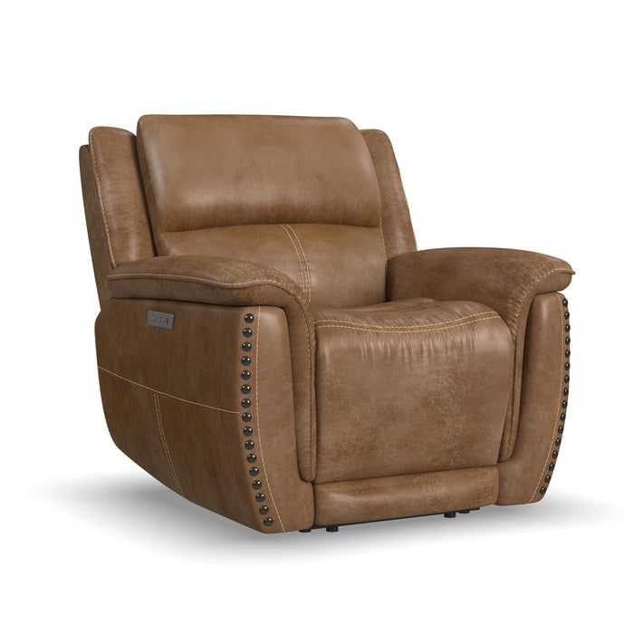 Beau Silt Fabric Power Recliner with Power Headrest