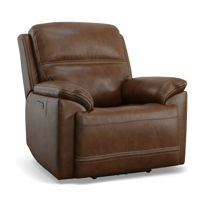 Jackson Whiskey Leather Power Recliner with Power Headrest