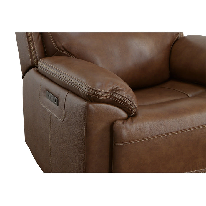 Jackson Whiskey Leather Power Recliner with Power Headrest