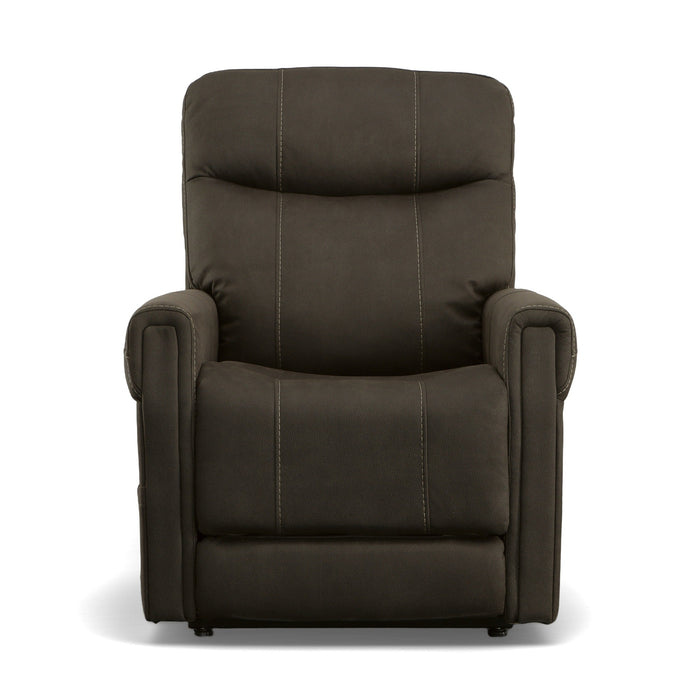 Jenkins Bark Fabric Power Lift Recliner with Right-Hand Control & Power Headrest