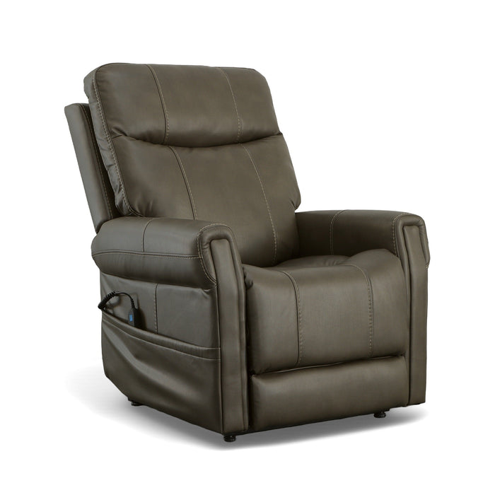 Jenkins Driftwood Fabric Power Lift Recliner with Right-Hand Control & Power Headrest